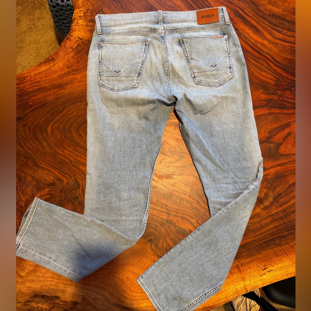 Men’s Hudson jeans 34x34 light blue skinny stretchy